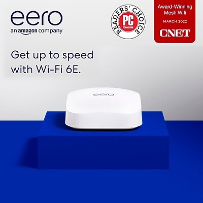 Eero AX2300 Tri Band MU-MIMO WiFi 6E Gaming Router, White (B091G65HH6) Sansujyuku sansujyuku.com