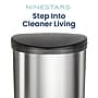 Nine Stars Stainless Steel Toe Tap Sensor Trash Can, 13.2 Gallon, Silver (TTT-50-19)~#|#~B54460FB-4311-46A4-97EBBC87B7F4BAEF_sc7