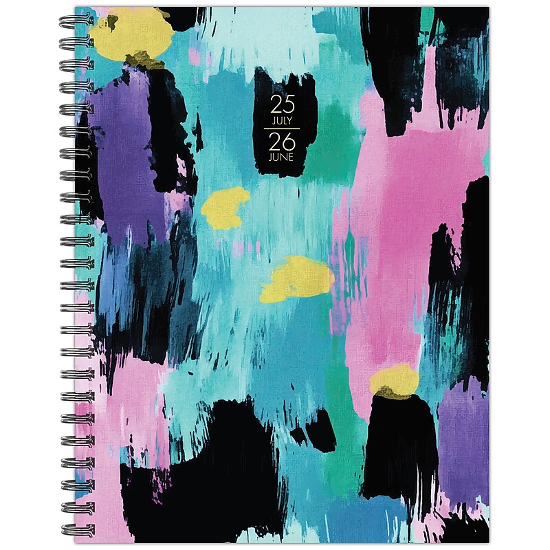 2025-2026 Willow Creek Abstract Art 8.5" x 11" Academic Year Weekly & Monthly Planner, Multicolored (56790) image 1