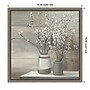 Amanti Art Pussy Willow Still Life Gray Pots Crop by Julia Purinton Framed Canvas Wall Art Print, 16" x 16" (A42674079000)~#|#~B544870A-355A-4255-B11EB339C6FE5C03_sc7
