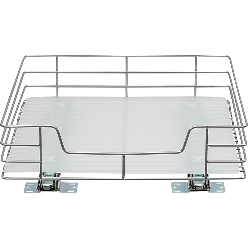 Household Essentials Glidez Steel Storage Organizer, Silver (25516-1) image 1