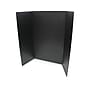 Flipside Tri-Fold Project Board, 48" x 36", Corrugated Paper, Black, 4/Pack (18067)~#|#~B545A03C-1039-4639-9D86F7B23E69CEDB_sc7