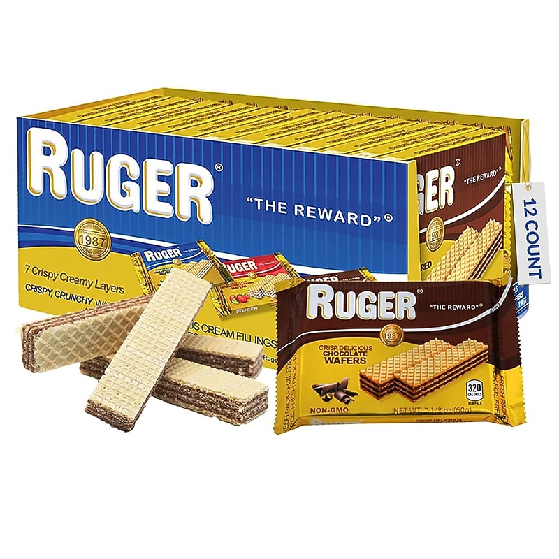 Ruger Chocolate Wafers, 2.125 oz., 12 Packs/Box (RUG00310) image 1