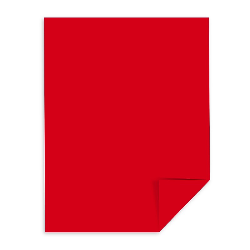 Astrobrights 65 lb. Cardstock Paper, 8.5" x 11", Re-Entry Red, 2,000 Sheets/Carton (22751CT) image 1