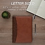 Samsill Faux Leather Padfolio, Tan/Brown (SAM71656)~#|#~B54CBAC7-8508-48CE-AA68FEC7812BD2DE_sc7