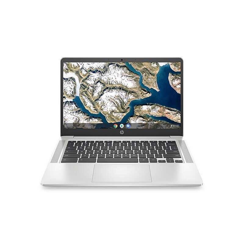 HP 14" Laptop, Intel Celeron, 1.1 Ghz, 4GB RAM, 64GB SSD, Backlit Keyboard, 8.5 hours + Battery, Google Chrome (60F57UA#ABA) image 1