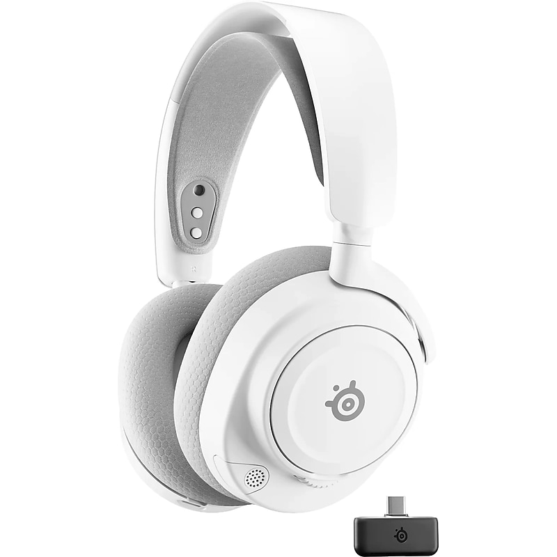 SteelSeries Arctis Nova 7 Gen 2 Wireless Noise Canceling Bluetooth Stereo Gaming On- Ear Headset, USB C, White (61731) image 1