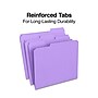 Staples Reinforced File Folders, 1/3-Cut Tab, Letter Size, Purple, 100/Box (ST508945-CC)~#|#~B552A737-8901-4E59-B4D14EFF20FEDC57_sc7