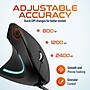 Delton S12 Wired Vertical Ergonomic Left-Handed USB-A/C Mouse, Black (DMERG12LU) ~#|#~B5537C86-61D9-4F10-A5DC9DAEB134C807_sc7
