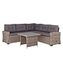 Flash Furniture Huck Indoor/Outdoor Conversation Set with Sofa and Dining Table, Gray (LTSSET02023GY)~#|#~B554C916-E0E4-4DB2-B6774C601387F056_sc7