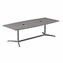 Bush Business Furniture 96W x 42D Boat Shaped Conference Table with Metal Base, Platinum Gray (99TBM96PGSVK)~#|#~B555657F-8753-4173-BCB05C7C002AD132_sc7