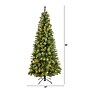 Nearly Natural 8-ft Wisconsin Slim Snow Tip Pine Artificial Christmas Tree with 600 Clear LED Lights (T3050)~#|#~B55A7FE5-D12D-47A3-9F5B1C0CC836CAF3_sc7