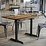 Flash Furniture TopGuard 48" x 30" Rectangular Wood Dining Table with X-Base, Natural/Black Base (ST3048NATT0522)~#|#~B55F4E12-4241-40A6-A17D912D4AABD731_sc7