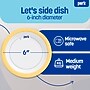Perk™ Medium-Weight Paper Plates, 6", Yellow/White, 500/Carton (PK54328CT)~#|#~B563CD35-9089-4525-A5CBD92D0C954486_sc7