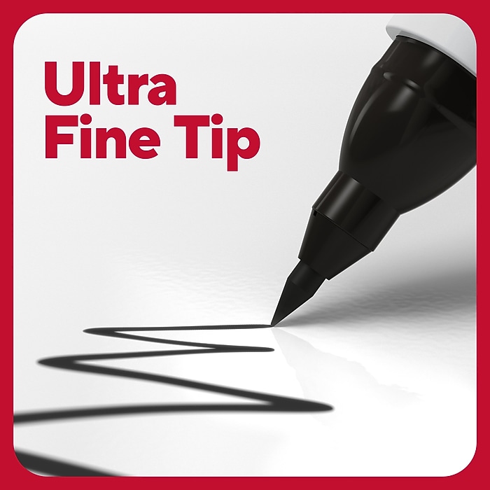 TRU RED Dry Erase Marker, Ultra Fine Tip, Black – Precision Pen