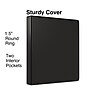 Staples 1 1/2" 3-Ring View Binder, Black (ST23727-CC)~#|#~B5689DB6-6906-4A5D-94B0C42207C1987B_sc7