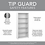 Bush Furniture Cabot 66"H 5-Shelf Bookcase with Adjustable Shelves, White (WC31966)~#|#~B56919AF-231E-49AE-8647D6CB2411CAE7_sc7