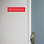 COSCO Solo Empleados Sign, Red/White Engraved, 2" x 8" (098240)~#|#~B569F701-9393-438D-870D2E9E781EC26B_sc7