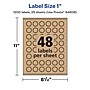 Avery Laser/Inkjet Burst Multipurpose Labels, 1" Dia., Kraft Brown, 1200 Labels/Pack ( 94606)~#|#~B56C526E-AD63-4FB7-A619F263C698439F_sc7