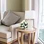 Lalia Home Lexington Leather Base 21" LED Table Lamp with USB Charging Port, White Faux Leather (LHT-3012-WH)~#|#~B56C7CAE-6D15-41E0-92BC98D43EAD74D6_sc7