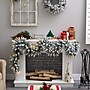 Nearly Natural 9-ft Flocked Artificial Christmas Garland with 50 Warm White LED Lights (W1310)~#|#~B578475B-2430-4A89-80985AFE876D6F9A_sc7