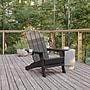Flash Furniture Newport Adirondack Chair with Cup Holder, Gray (LEHMP104410GY)~#|#~B57A55B2-C890-4885-95D8270A9AF1DDE7_sc7