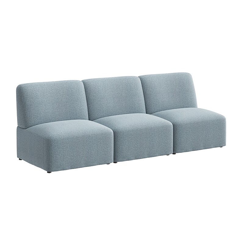 Bush Business Furniture Assemble Modular 3 Seater Sectional Sofa, Mist Fabric (ASM002MSF) image 1
