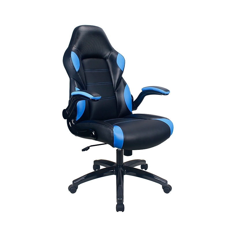 Raynor Group Playr Polyurethane Gaming Chair, Black/Blue (G-GAMEBSC-BLU) image 1