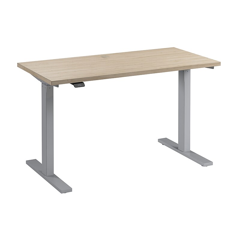 Bush Business Furniture Move 60 Series 48"W Electric Adjustable Standing Desk, Natural Elm/Cool Gray Metallic (M6S4824NESK) image 1