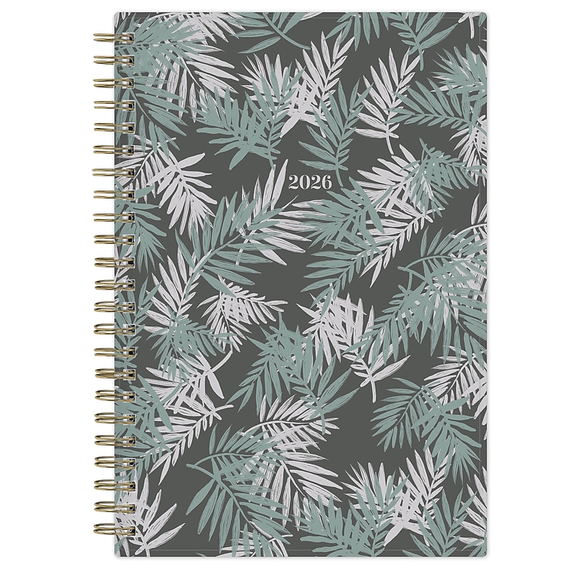 2026 Blue Sky Lolani Green 8" x 5" Weekly & Monthly Personal Organizer, Plastic Cover (158015) image 1