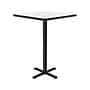 Correll Square-Shaped Dry-Erase Markerboard Cafe Table, 30" x 30", Frosty White/Black (BXB30DES-80)~#|#~B58AB956-40FE-40C3-B186AA90D18634D7_sc7