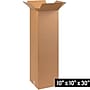 10" x 10" x 30" Shipping Boxes, 32 ECT, Brown, 25/Bundle (101030)~#|#~B58B0E24-A564-481C-9F2D77F4FD061A39_sc7