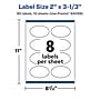 Avery Laser/Inkjet Waterproof Multipurpose Labels, 2" x 3.33", White, 80 Labels/Pack (94056)~#|#~B590E82D-2AD6-46A4-805B9CD3B53E6327_sc7