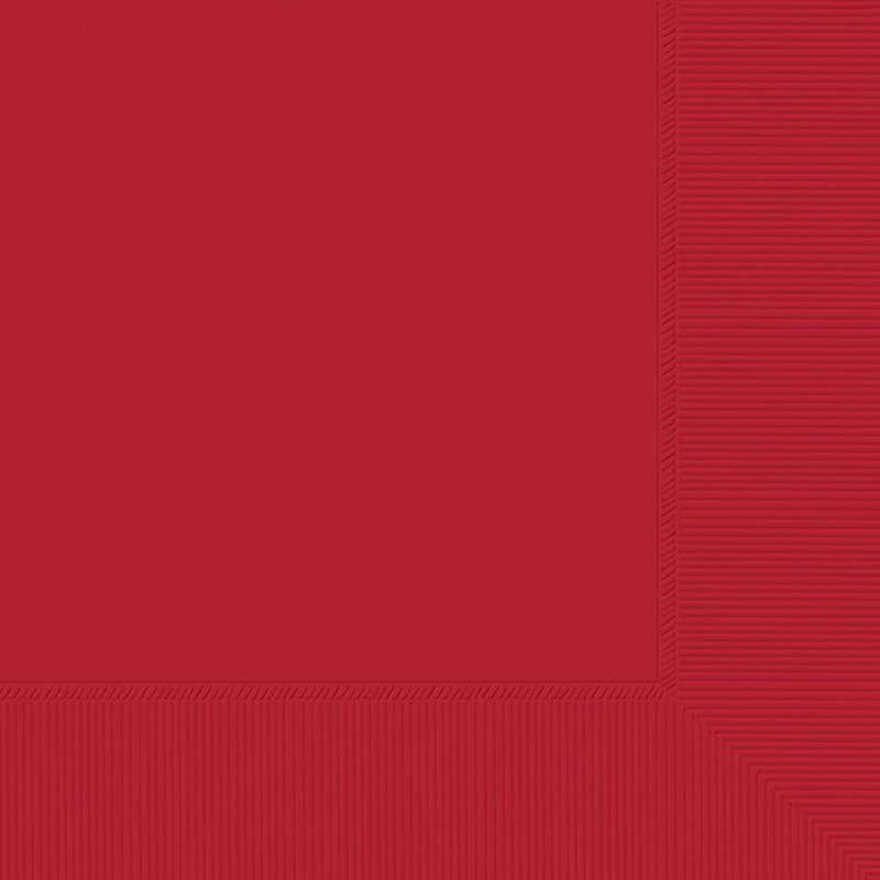 Party City Beverage Napkin, 2-Ply, Red, 40 Napkins/Pack (AM60211-40) image 1