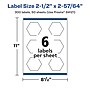 Avery Laser/Inkjet Multipurpose Labels, 2.9" x ", Glossy Clear, 300/Box (94121)~#|#~B59270FD-94CF-48E9-AF33D593BF2F4D4D_sc7