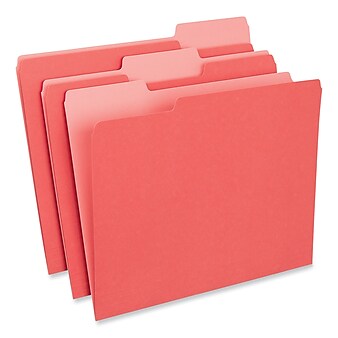 Universal File Folder, Letter Size, Red, 100/Box (UNV12303)