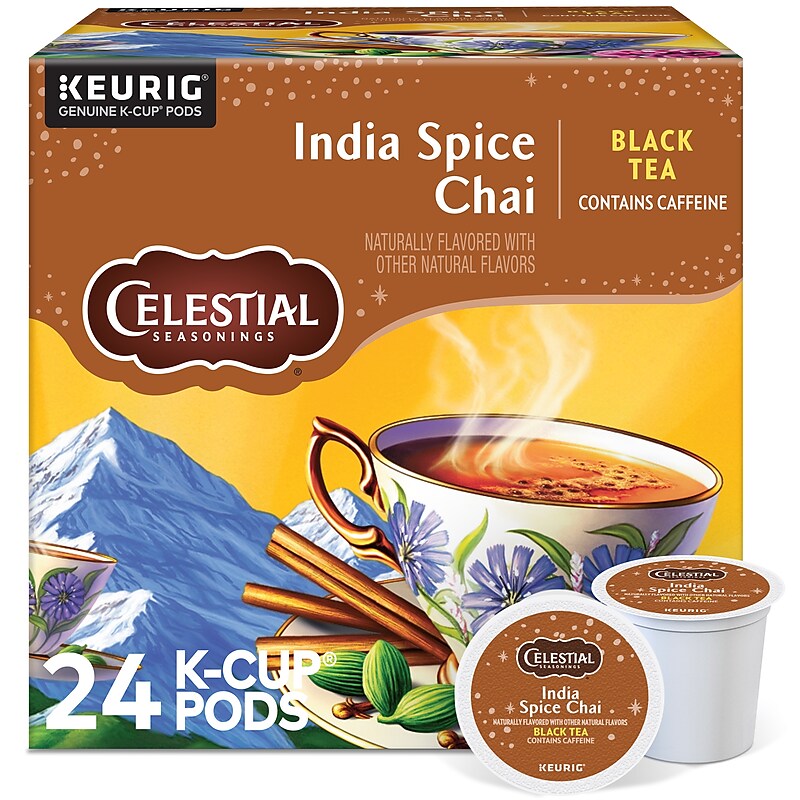 Celestial Seasonings India Spice Chai Tea, 0.13 oz. Keurig® K-Cup® Pods, 24/Box (14738) image 1