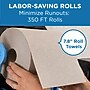 Pacific Blue Basic Recycled Hardwound Paper Towels, 1-Ply, 350 ft./Roll, 12 Rolls/Carton (26401)~#|#~B5999BD0-D024-4F4A-866F43E3282C9838_sc7
