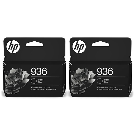 HP 936 Black Standard Ink Cartridge, 2/Pack (4D6B2PKVB) | Staples