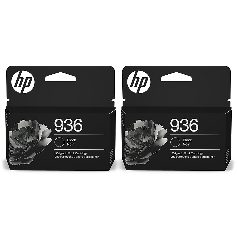 HP 936 Black Standard Ink Cartridge, 2/Pack (4D6B2PK-VB) image 1
