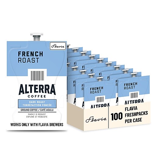 Alterra French Roast Coffee Flavia Freshpacks, Dark Roast, 100