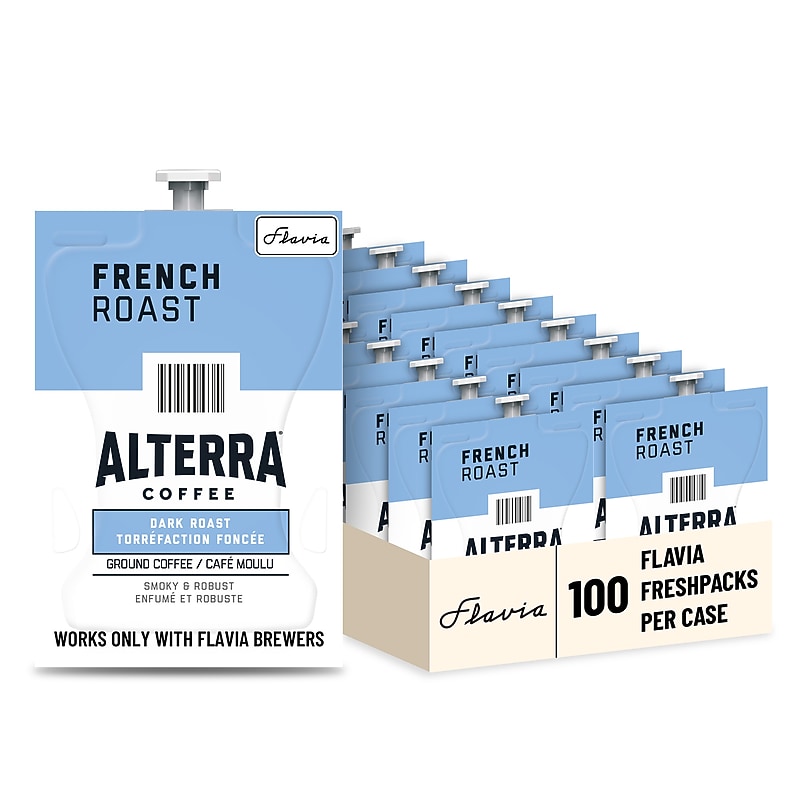 Alterra French Roast Coffee Flavia Freshpacks, Dark Roast, 100/Carton (MDRA184) image 1
