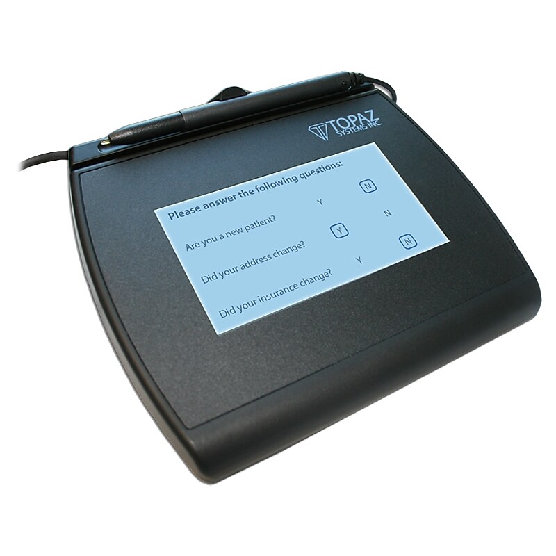 Topaz Systems SignatureGem LCD 4 x 3 Dual Serial/Virtual Serial Signature Pad (T-LBK755SE-BBSB-R) image 1