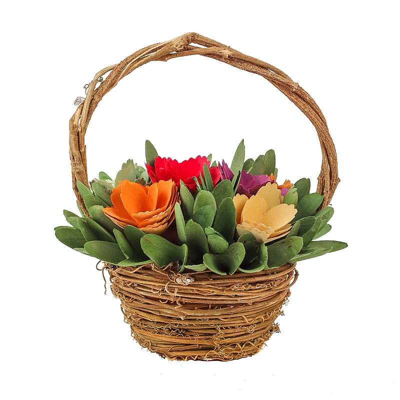 National Tree Company 10" Spring Multicolor Floral Basket (EG79-19B0162-1) image 1