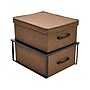 Household Essentials Storage Boxes, Stackable with Black Oak Laminate Top, 2/Set (8019-1)~#|#~B5A50C23-336E-4498-825A2F0AD65414F7_sc7