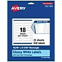 Avery Laser/Inkjet Multipurpose Labels, 3.4375" x ", Glossy White, 450/Pack (94218)~#|#~B5A792A2-9724-4735-A934F36F4B697C2D_sc7