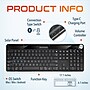 Delton KB90 Wireless Rechargeable Solar (Light) Powered Keyboard, Black (DKBSLR90)~#|#~B5AAD0C5-0CFE-4F8B-80A007C89E4ECB37_sc7