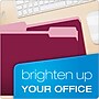 Pendaflex Recycled File Folder, 1/3-Cut Tab, Assorted, Letter Size, Burgundy, 100/Box (4210 1/3 BUR)~#|#~B5B328DE-5B4A-4B07-8E978ABDC7E813AB_sc7