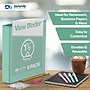 Davis Group Standard View 1.5" 3-Ring Binders, Mint, 6/Pack (7412-14-06)~#|#~B5B32B1A-7956-4D15-B070ECE1CAFDC340_sc7
