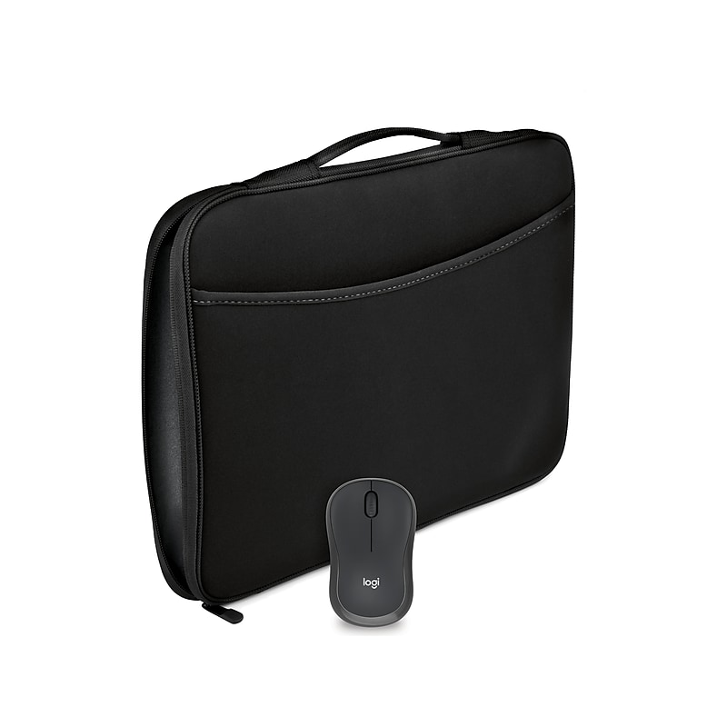 Logitech M240 Silent Wireless Ambidextrous Optical Mouse with 16" Sleeve, Graphite (910-007142) image 1